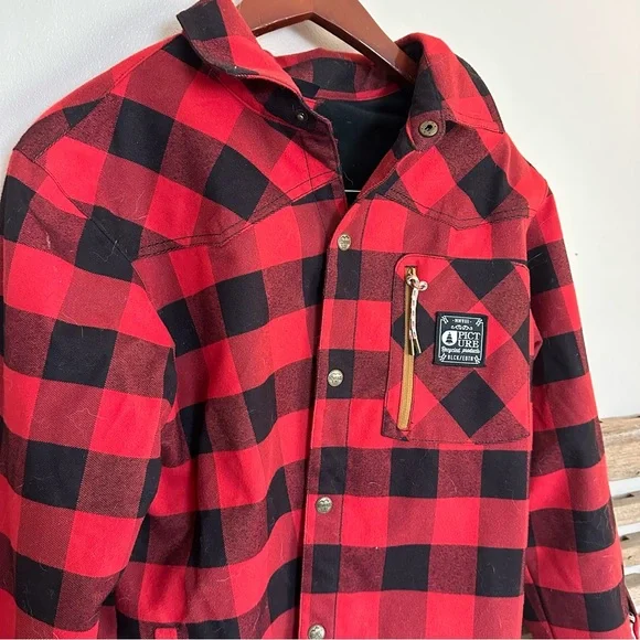 Picture organic clothing black edition Buffalo check jacket